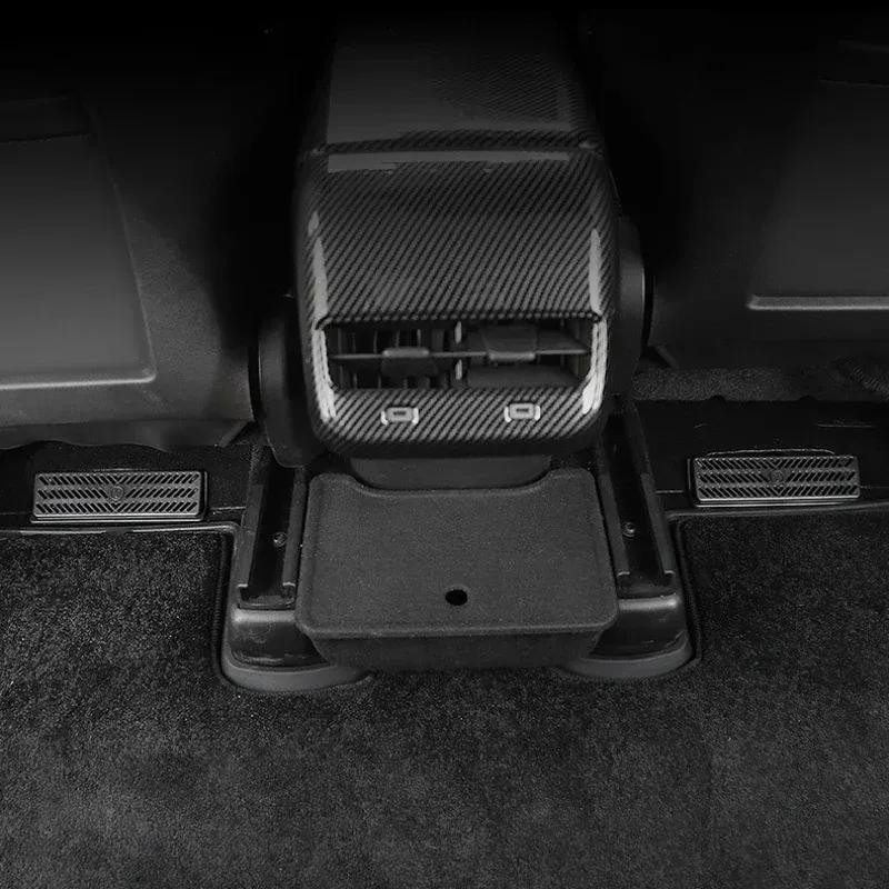 For Tesla Model Y Under-seat Air Vent Protection Cover Front Under-seat Air Vents ABS Covers Protection Car Accessories 2022