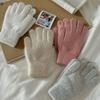 Candy Colored Winter Velvet Gloves Winter Warm Finger Gloves Knitted Gloves  For Woman Girls Maiden