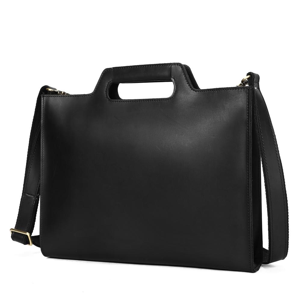 High-end Handbag, Vintage Briefcase, Business Commuting Shoulder Bag with A Slanted Strap