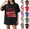 Women's Casual Printed T-Shirt Round Neck Pullover Short Sleeve Top