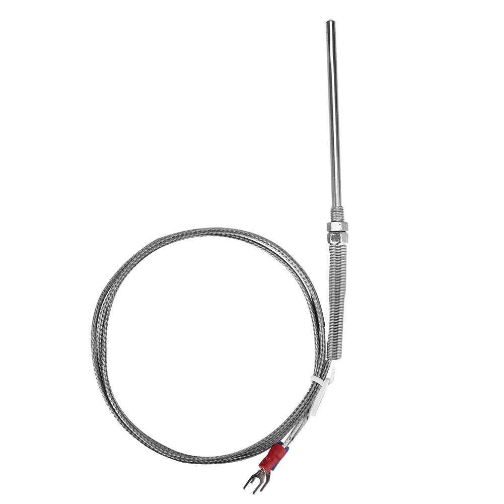 

M8 Thread Type K Thermocouple 50mm Probe Temperature Sensor Wire 0 400 celsius (1 m)