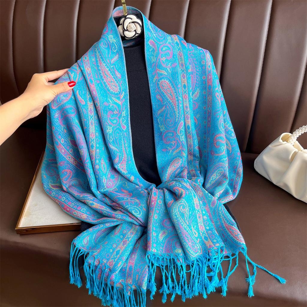 Luxury Jacquard Scarf Women Pasley Print New Wraps Pashmina Travel Poncho Warm Blanket Winter Bufanda Shawl Female Stoles