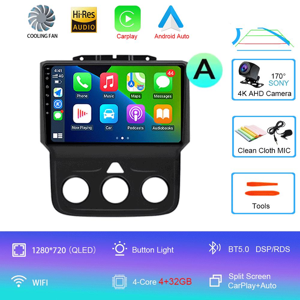 Android 14 Car Radio For T Dodge Ram 1500 2500 3500 2013-2018 Multimedia Stereo Video Player WiFi 4G Carplay Auto GPS Navigation