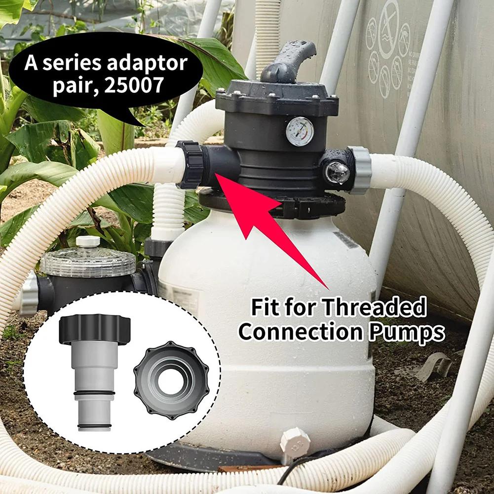 Replacement Pool Hose Adapter with Collar for Threaded Connection Pumps Pool Hose Adapter for Intex 4000 2500 2000 1500 ARU