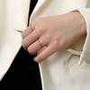 Korean-Style Bamboo Joint Titanium Steel Ring for Women, 18K Gold-Plated with Lasting Color Retention