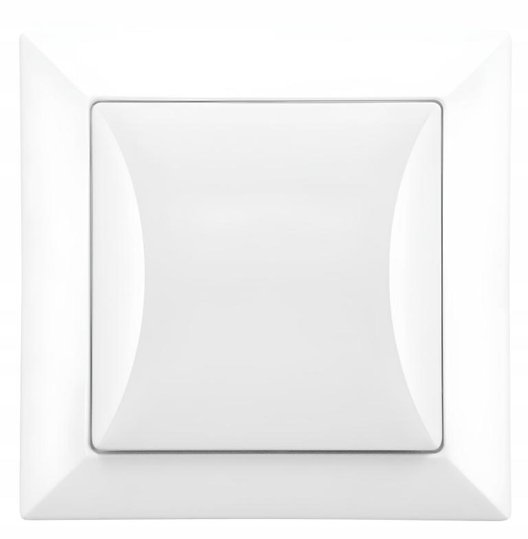 Włącznik pojedynczy podtynkowy schodowy 8,1x8,1 cm biały 10A 250V 1 szt.