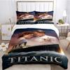 Titanic Romantic Love Duvet Cover Comforter Bedding Set Soft Quilt Cover and Pillowcases for Teens Boy Single/Double/Queen/King