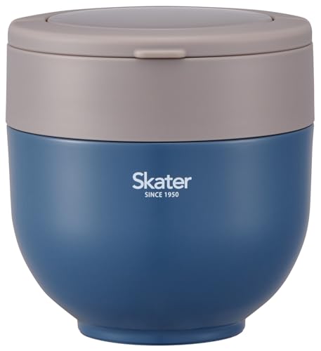 Skater Insulated Lunch Jar, 800ml, with Folding Handle, Antibacterial, Ash Blue, LDNO8AG