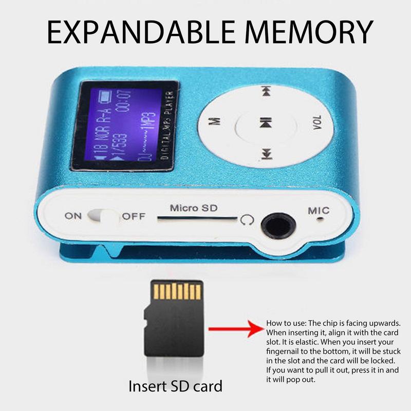 Mini MP3 Player USB Clip Music Players LCD Screen Support 32GB TF Card Sports Music Player Fashion Student Walkman In Stock