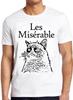 Los Miserables El Gato Gruñón Fresco Música Moda Top Retro Regalo Camiseta Camiseta M833
