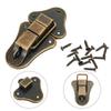 1*Box Lock Latch 95 * 52mm Antique Style Bronze Jewelry Tool Box Cabinet Drawer Lock Latch Toggle + Screws Practical