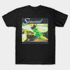 Men Black Print T-shirt Seaweed Spanaway Album 1995 No-Cut Transfer Paper Print Cotton Tshirt