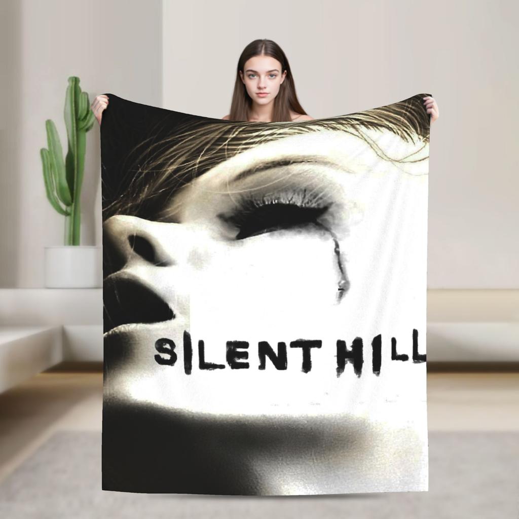 There Was a Hole Here Silent Hill Blankets Fleece Print Breathable Ultra-Soft Throw Blankets for Sofa Bedroom Rug Piece