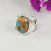 Oyster Copper Turquoise Ring, 925 Sterling Silver Ring, Handmade Ring for Gift, Birthday Gift, Gemstone Ring, Designer Ring