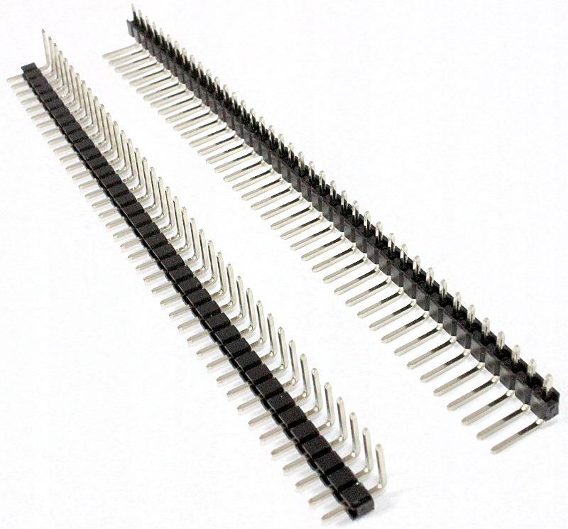 Goldpin Connector 1X40 -2.54 Angle Asymmetrical T2 - 5 Pcs