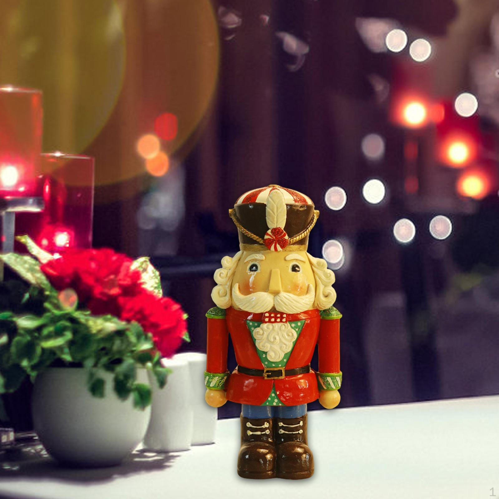 

20 см смоляная рождественская фигурка Щелкунчика, украшение, переносное декоративное для новоселья