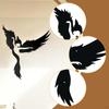 Angel Bird Metal Wall Art Decor Abstract Hanging Accent Modern Indoor Silhouette Minimalist