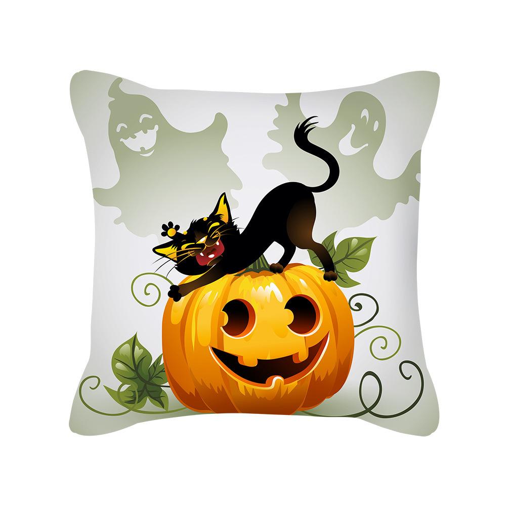 New Halloween Pillowcase Halloween Pillowcase Pumpkin Home Cushion Office Lumbar Backrest