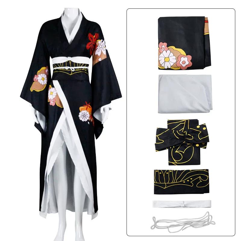 Kimetsu no Yaiba Mitsuri Kanroji Villaggio dei Fabbri Cosplay Yukata Costume con Parrucca