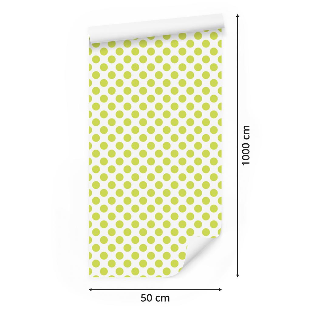 White and Cream Dots Wallpaper for Living Room and Bedroom 50x1000