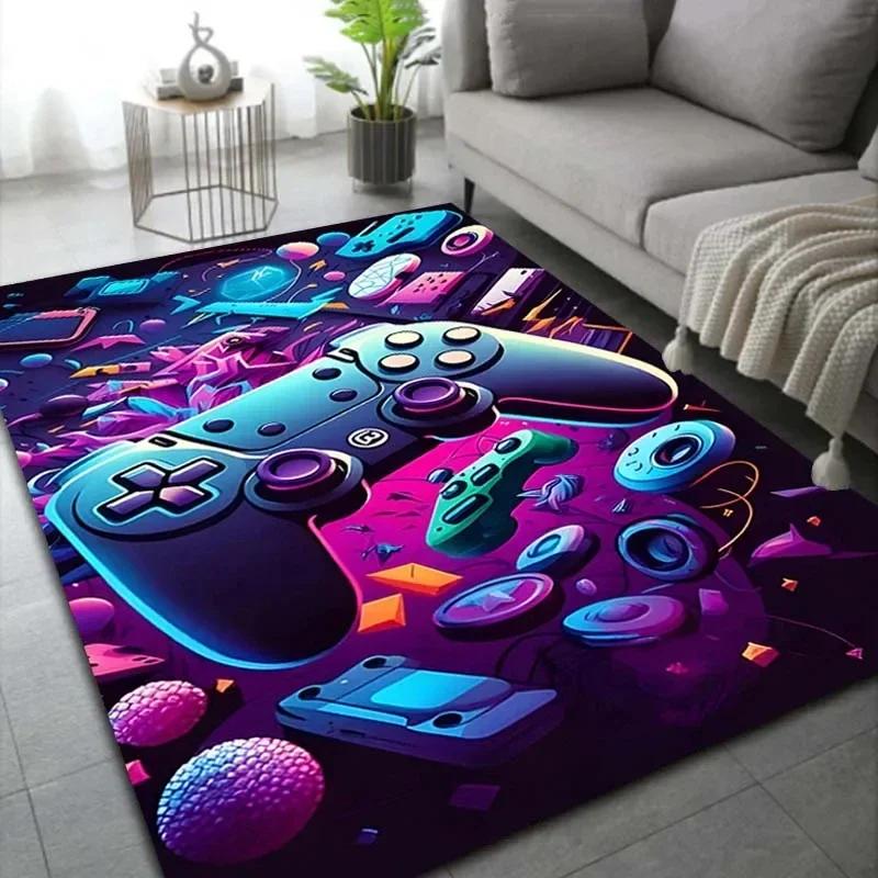 Gamer Rug Children's Room Carpet Cool Game Controller Doormat Home Living Room Bedroom Floor Mat Teens Dorm Hippie Style Mat