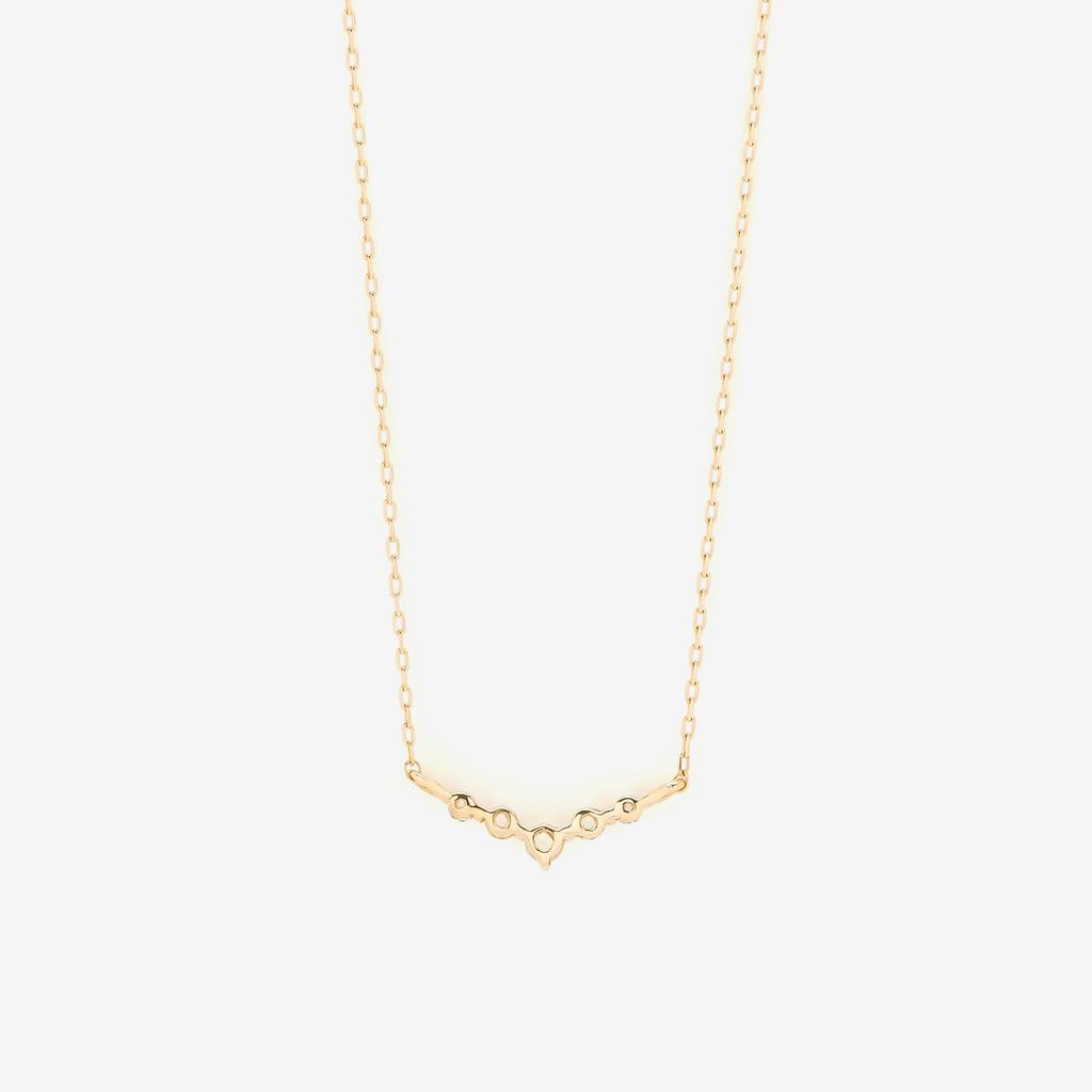 Estelle Official Women's Necklace, 10K Yellow Gold with White Topaz, 0351-1417-0041-0000