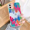Geschmolzene Bunte Malerei Handyhülle für iPhone X XR XS 7 8 Plus 11 12 13 pro MAX 13mini Durchsichtige Matte Hülle