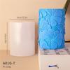 3D Embossed Pattern Cylindrical Scented Candle Mold Handmade Diy Plaster Diffuser Stone Jewelry Set