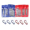 LEONTOOL Mini Wrench Set, 10 Pieces X 6 Bags, 4mm To 11mm, 5/32" To 7/16" Combination Wrench Set, Single-Ended, Thin, Lightweight, Carabiner, Storage