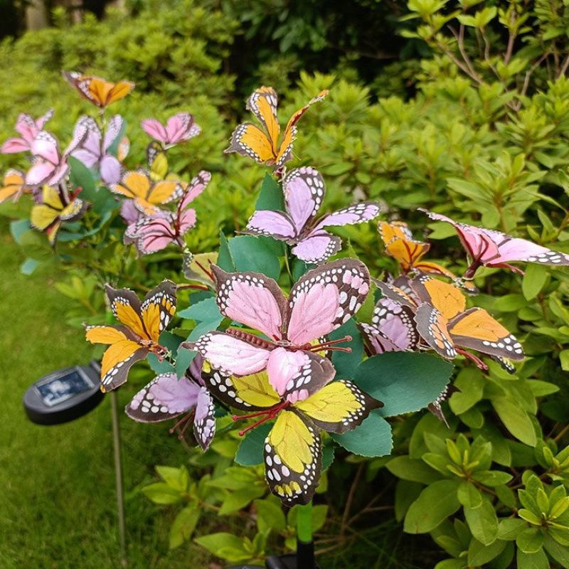Solar-Powered Butterfly Flower Garden Lamp - Waterproof Outdoor Yard Light