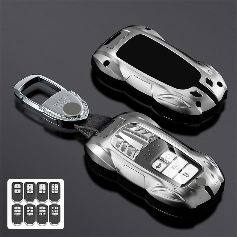 CKU5 Metal Car Remote Key Cover Case Holder shell Keychain Fob For Honda New Accord 11th Gen Civic Odyssey CRV ZRV XRV HRV e:NS1 Jazz