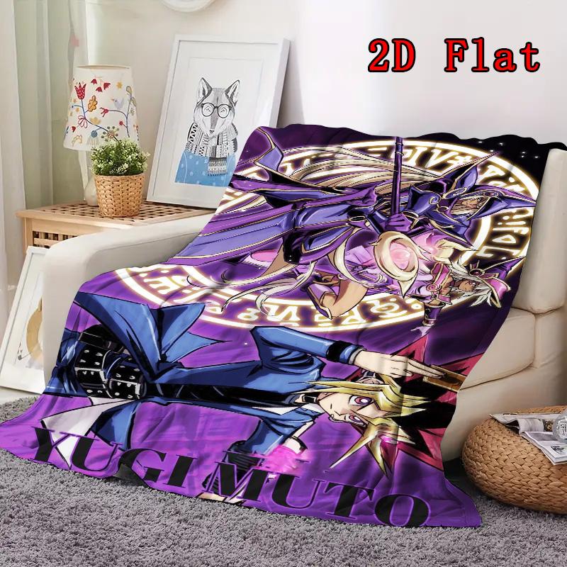 Yu-Gi-Oh Dark Magician 2D Flat Pattern Flannel Blanket High quality All Seasons Warmth and Comfort Perfect for Christmas Gifts.MMT0918609