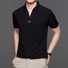 Premium Thin Short Sleeve V-Neck Casual Breathable Skin-Friendly Business Loose Polo Shirt Men'S Clothing