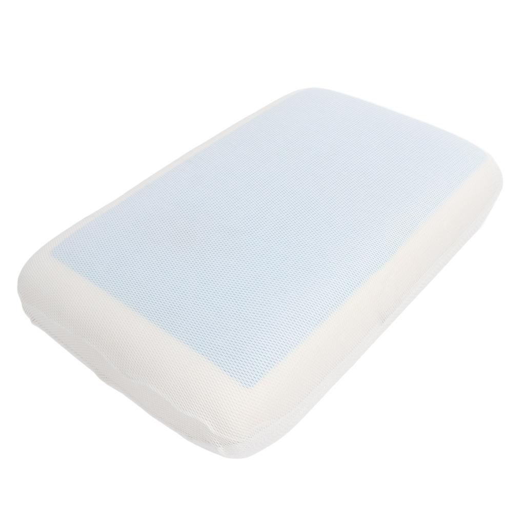 Memory Foam Gel Pillow Reversible Double Sided Breathable Orthopedic Support Ventilated Cooling Gel Pillow for Sleeping