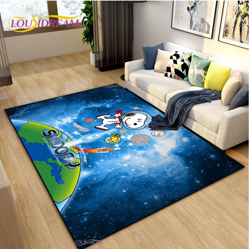 Snoopy Cartoon Anime Carpet for Living Room Bedroom Rug Kids Door Unslip Floor Mat Birthday Gift Photography Props Alfombra Rug