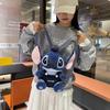 Kawaii Stitch Bag Plush Backpack Bagpack Double Shoulder Crossbody Bag Storage Pouch Plushie Anime Toy Gift for Girls