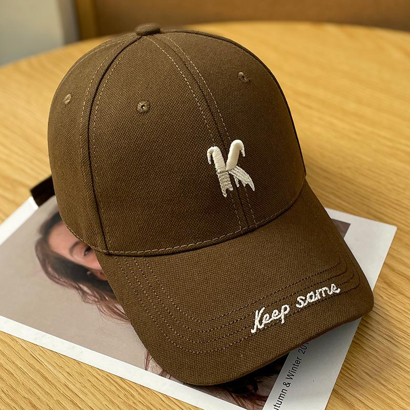 Grinding little fox baseball cap women's spring and autumn increase and deepen wide-brimmed sunscreen cap versatile couple sports cap