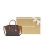 MICHAEL KORS Avril classic presbyopic color matching ear bag shoulder crossbody bag canvas and leather handbag small size women's acorn brown