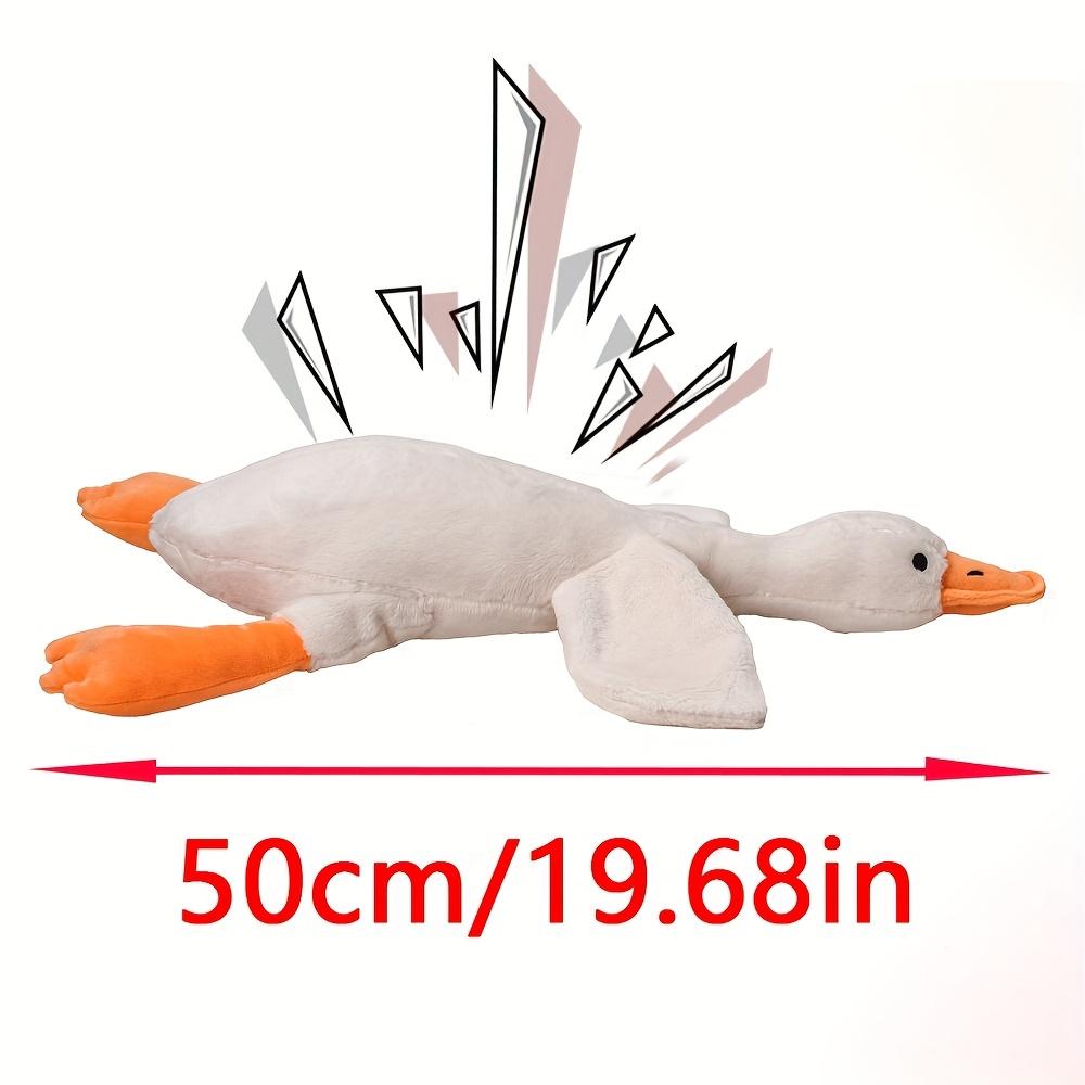 Plush Squeaky Goose/Duck Dog Toy, Soft Tear-Resistant Teething Chew Toy, Odorless & Soothing Interactive Pet Toy for Small to Large Dogs & Cats белый