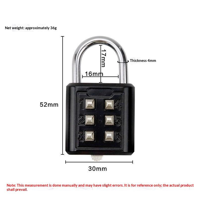 Metal Color Key Password Padlock Blind Mechanical Password Lock Gym Lock Luggage Bag Backpack Padlock