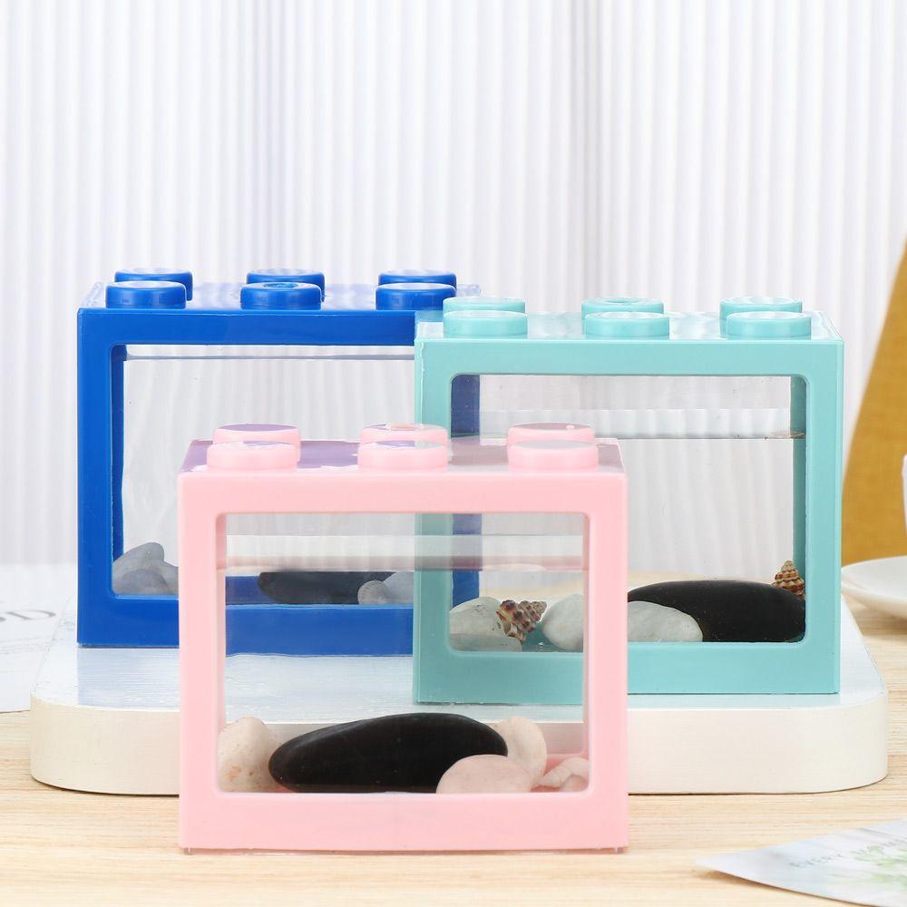 Aquarium Tank Gifts PVC Mini Aquarium Betta Fish Tank Betta Fish Accessories Ornamental