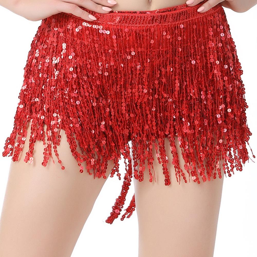 

Tassel Belly Dancing Scarf Chiffon Belly Dance Costumes Shiny Belly Dance Belt for Girl Style1