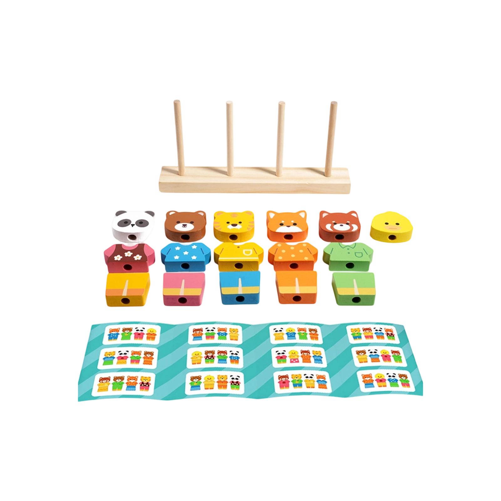 

Kids Animal Dress-Up & Matching Peg Game - Logical Thinking & Fine Motor Skill Toy, Educational Activity For Toddlers One Size
