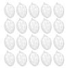 12Pcs Egg Shaped Clear Plastic Fillable Ornaments DIY Candy Boxes Christmas Decorations Wedding Party Table Easter Hanging Balls
