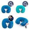 Inflatable U Shaped Travel Pillow With Ice Silk Cover For Adults Comfort And Support