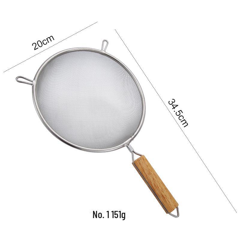 304 Stainless Steel Double-Ear Strainer: Multi-Use Kitchen Sieve for Flour, Soy Milk, Juice, and Oil