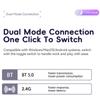 Transparent Wireless Dual-Mode Mice, BT5.0 2.4G One-Button Switching, Type-C 400mAh Rechargeable
