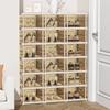 Multi-layer Foldable Shoe Box Dust-proof Thickened Storage Cabinet Plastic Stackable Cabinets Large-size Shoe Rack Easy Assembly