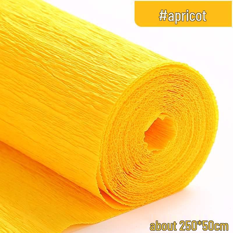 Thickened Colored Crepe Paper for DIY Flower Making: Pleated, Rolled Edge Handmade Material.