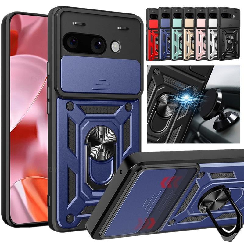 Military Armor Case For Google Pixel 9A Cover For Pixel 9 Pro XL Cover With Ring Stand Holder Coque Fundas